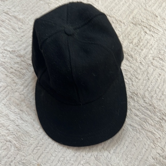 Vintage solid black wool blend baseball cap hat - Picture 9 of 16